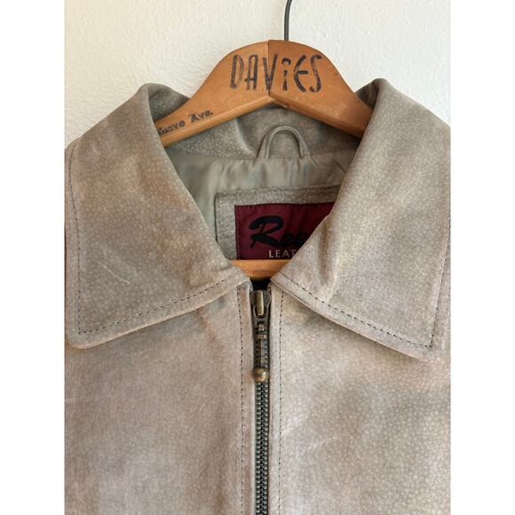 Reed Leather Sportswear Womens Leather Sport Coat Jacket Sage Green Size Medium - Picture 5 of 9